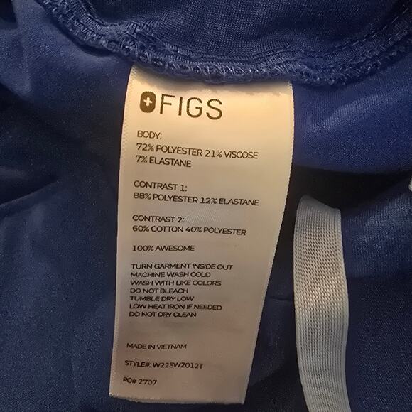 FIGS High Waisted Zamora Jogger Scrub Bottoms in Limited Capri Blue - XS/T - Picture 7 of 7
